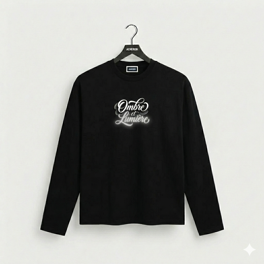 Acheron Shadow-Script Midnight Long Sleeve